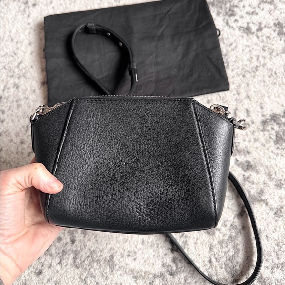 $1200 Givenchy antigona nano black leather crossbody bag purse - Picture 9 of 14